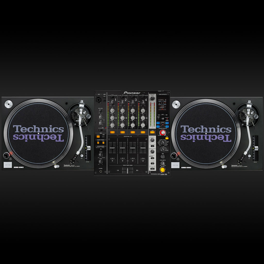 Vinyl DJ Pack 1 - 2x Technics 1210MK2 & DJM-750 Mixer