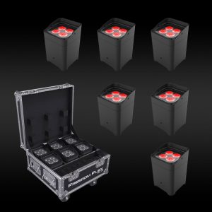 6x Pack - Chauvet Freedom Flex Battery Powered Up Light Hire - JP Light & Sound