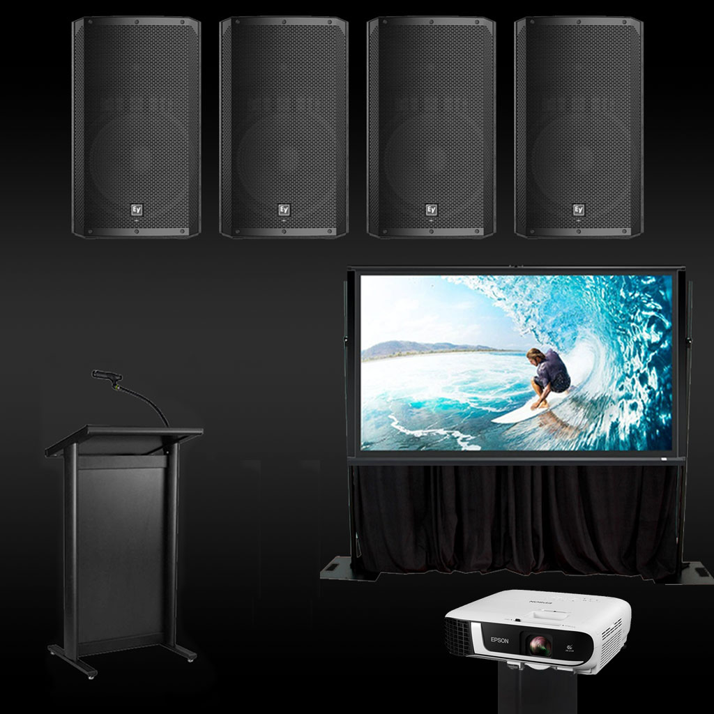 Projector Audio Visual Pack 3 Hire - JP Light & Sound