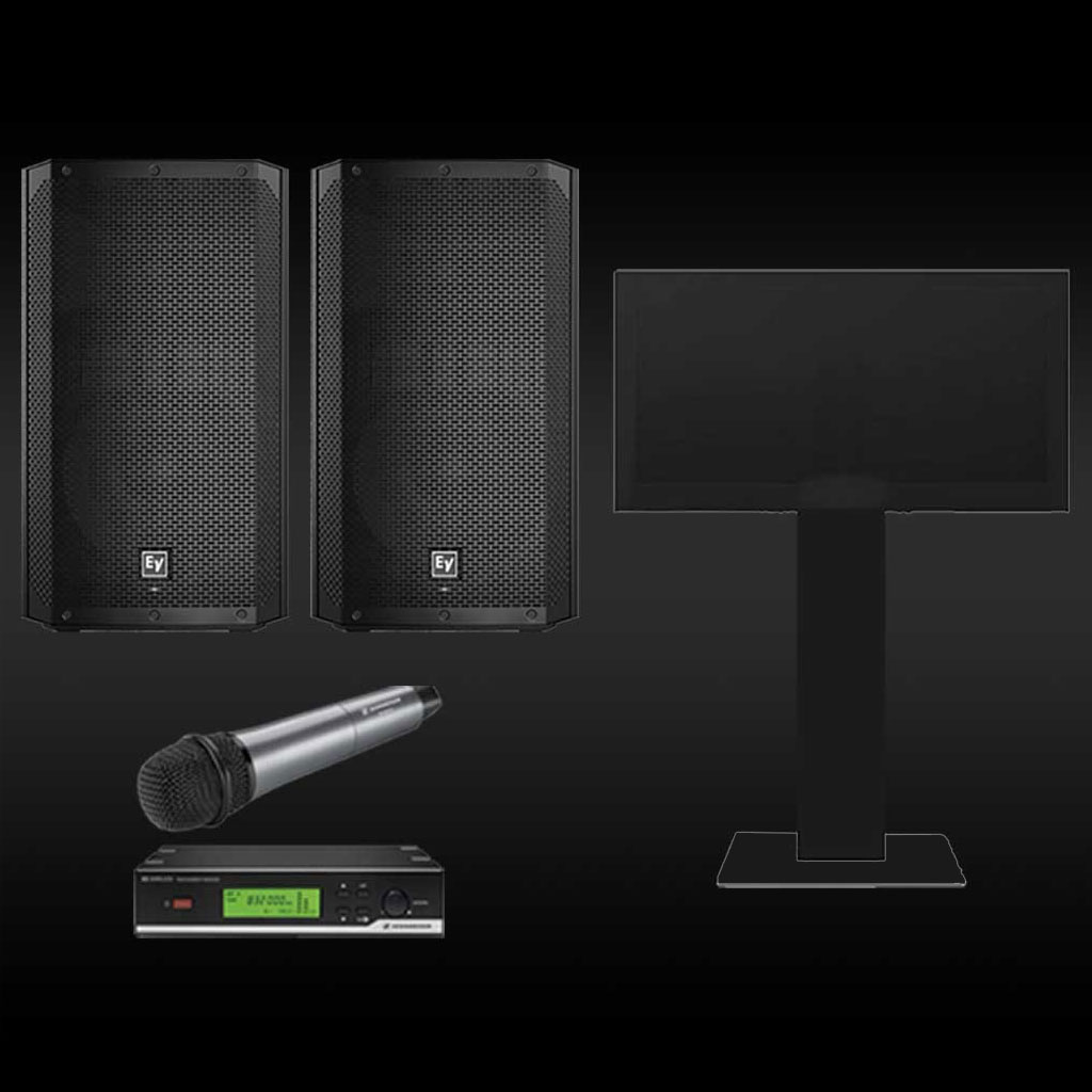 TV Audio Visual Package 1 Hire - JP Light & Sound
