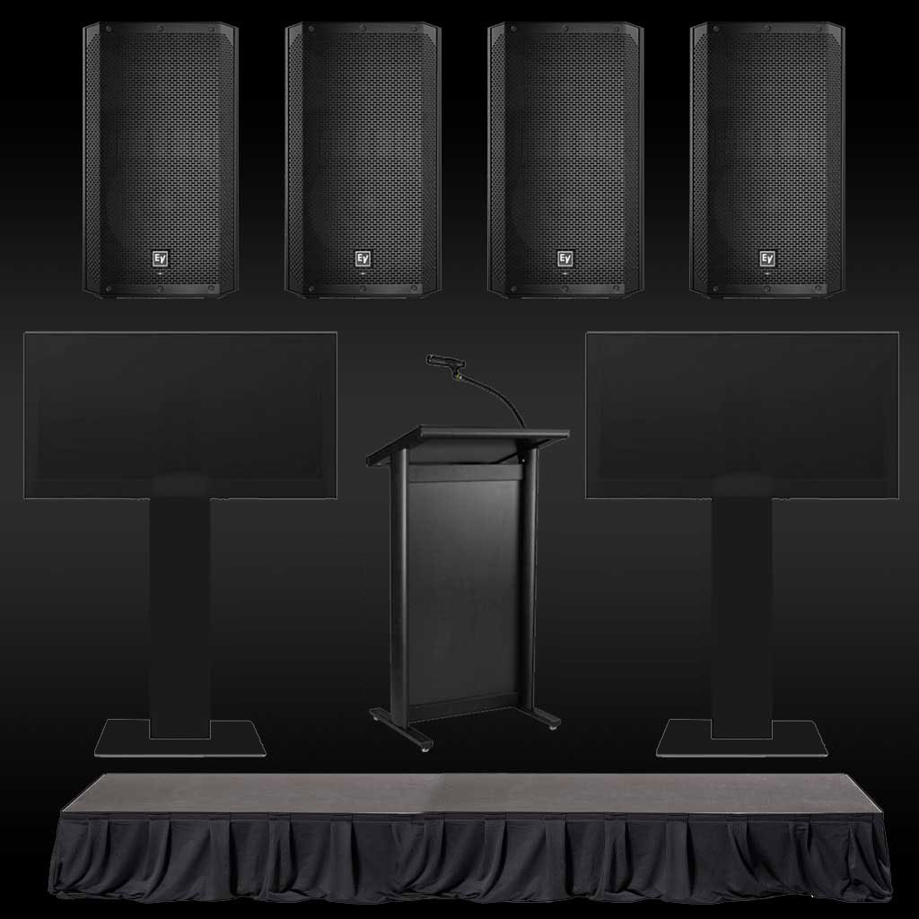 TV Audio Visual Package 4 Hire - JP Light & Sound