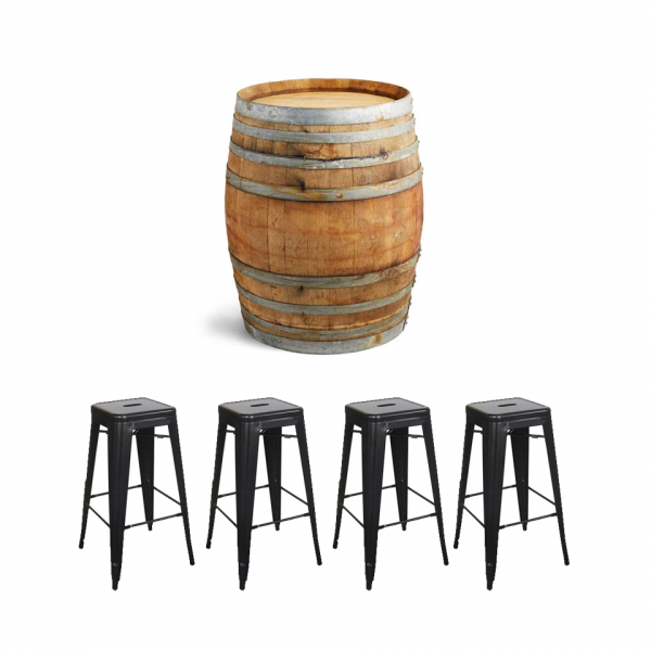Wine Barrel & Stool Package