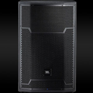 JBL PRX715W 15 inch active speaker on stand – professional PA speaker hire in Adelaide from JP Light & Sound