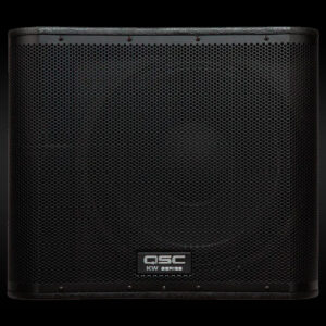 QSC KW181 18 inch 1000W powered subwoofer hire Adelaide high output bass speaker