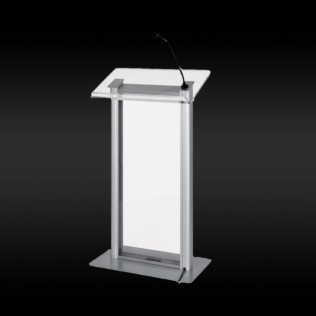 Clear Perspex Lectern Hire | JP Light & Sound
