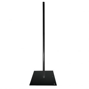 2.5m Black Up-Right Lighting Stand with Base Plate - JP Light & Sound Hire