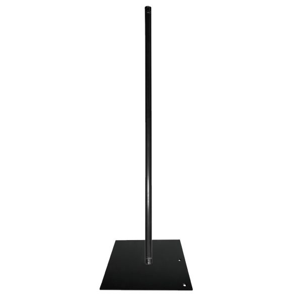 2.5m Black Up-Right Lighting Stand with Base Plate - JP Light & Sound Hire