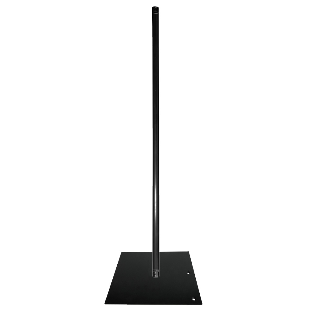 2.5m Black Up-Right Lighting Stand with Base Plate - JP Light & Sound Hire