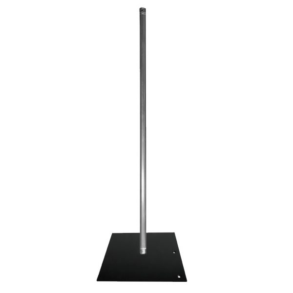 2.5m Silver Up-Right Lighting Stand with Base Plate - JP Light & Sound Hire