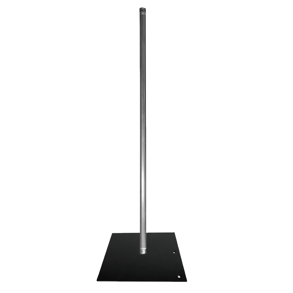 2.5m Silver Up-Right Lighting Stand with Base Plate - JP Light & Sound Hire