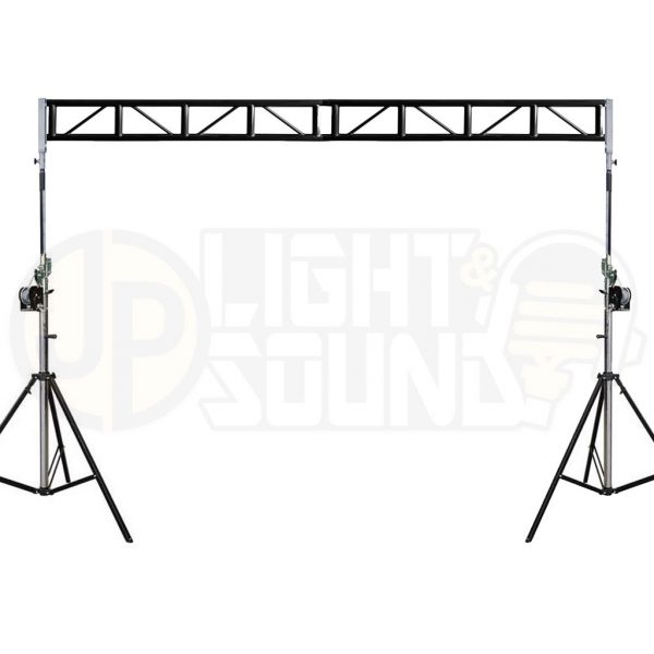 4m Black Flat Truss Winch Up Stands - Heavy Duty