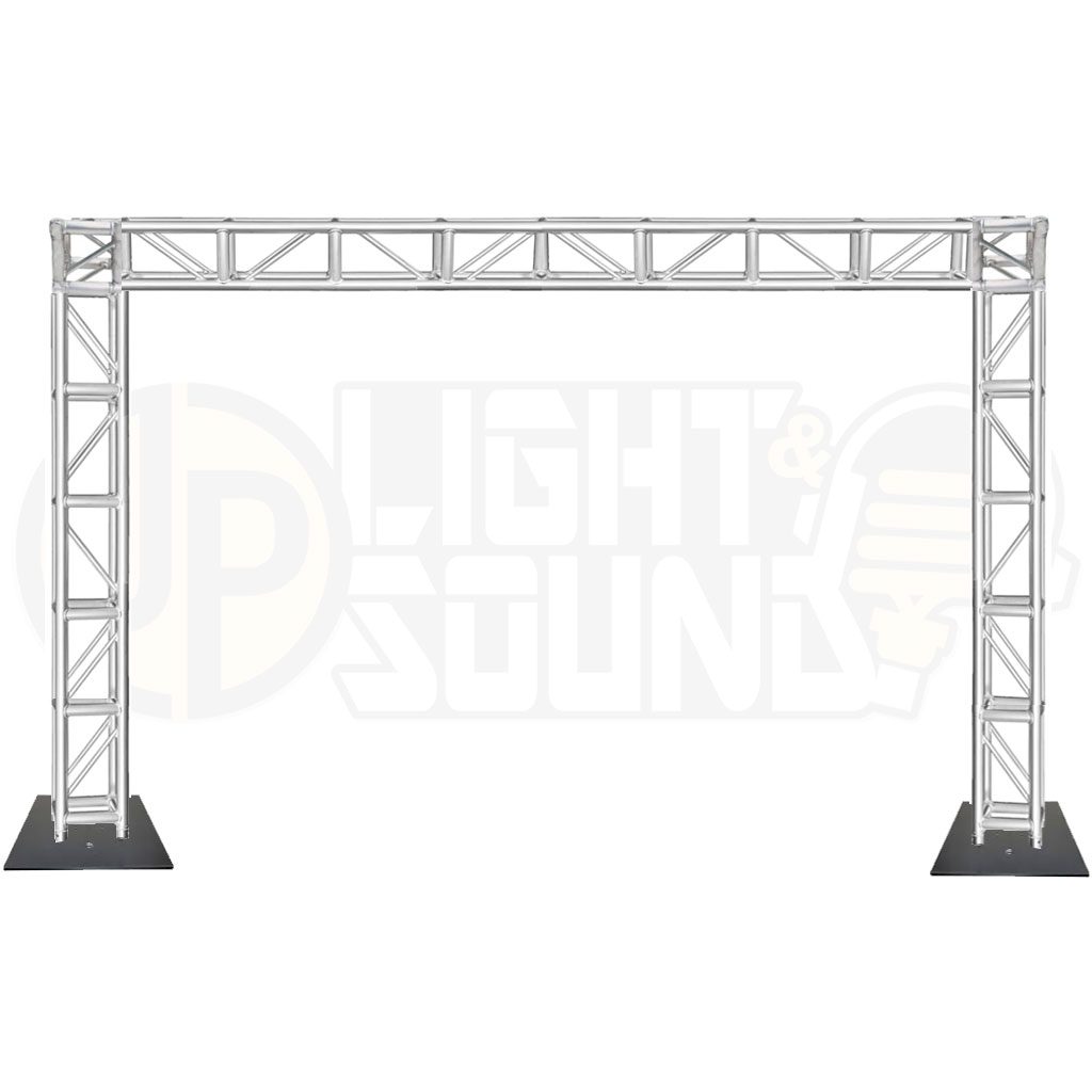 4m x 2.5m Box Truss on Base Plates Stands - JP Light & Sound - Adelaide Hire
