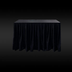 1.2m 0.6m Stage Table with Black Skirt Hire JPLS