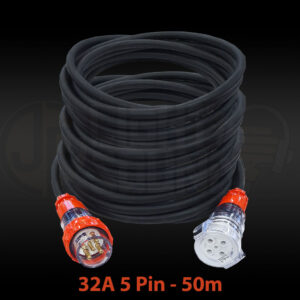 32 Amp 3 Phase Extension Lead 5 Pin 50m