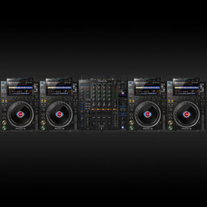 Pioneer CDJ-3000 decks with DJM-A9 mixer professional DJ setup hire Adelaide