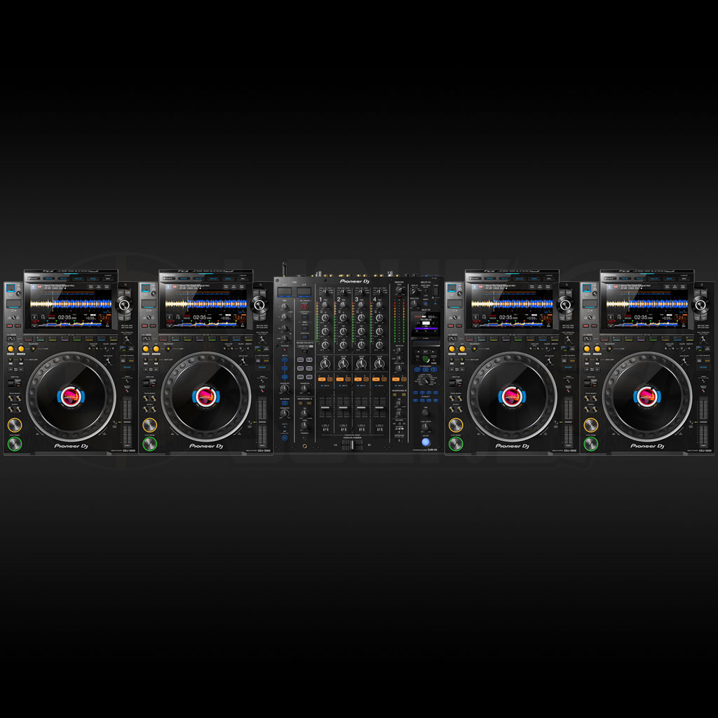 Pioneer CDJ-3000 decks with DJM-A9 mixer professional DJ setup hire Adelaide
