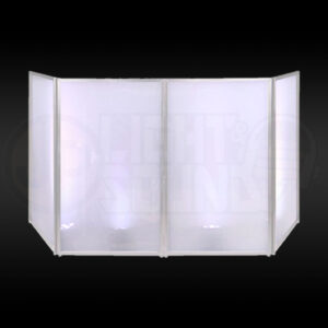 Illuminated White DJ Facade Hire JPLS